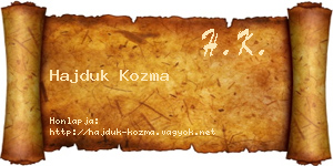 Hajduk Kozma névjegykártya